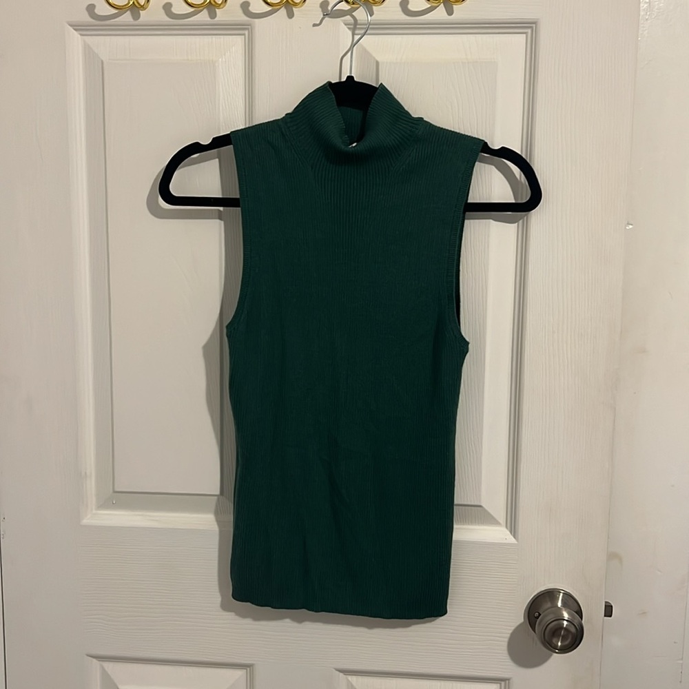 Madewell Green Sleeveless Tank Top